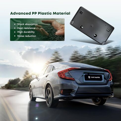 YHTAUTO Front License Plate Frame Compatible with Chrysler Pacifica 2021-2024 Mini Passenger Van, Plastic Black Bumper License Plate Bracket, No Drill Licence Plate Holder w/Screws in Saudi Arabia