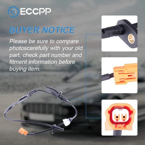 مستشعر سرعة ABS لسرعة السائق اليسرى ECCPP لعام 2004 2005 2006 2007 2008 لـ Acura TSX ، 2003 2004 2005 2006 2007 لـ Honda for Accord ALS1097 574555SDC013 مجموعة من 1 in Saudi Arabia