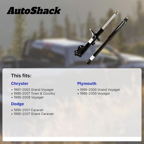 Autoshack studbers strubbers strubbers زوج من 2 سائق ومسافر على جانب Plymouth Grand Voyager Chrysler Grand Voyager 1995-2007 Town & Country 1995-2007 Dodge Grand Caravan V6 FWD KS42292PR in Saudi Arabia
