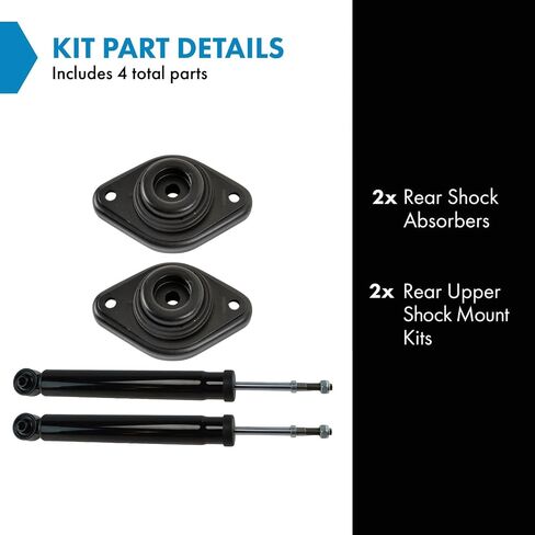 TRQ Rear Suspension Kit Shock Absorber Shock Mount Kit Compatible with 2009-2023 Nissan Murano in Saudi Arabia