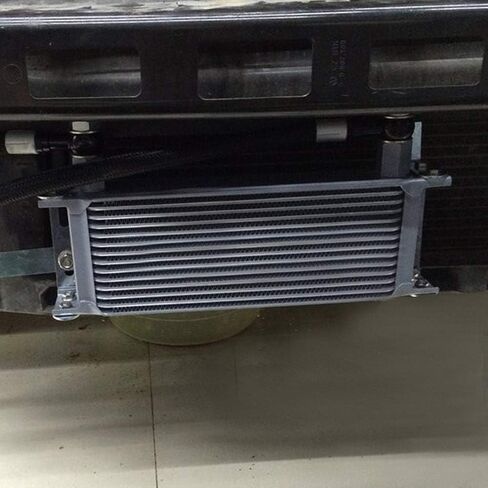 NEW 19Row AN10 Universal Engine Transmission Oil Cooler Kit with Filter Adaptor Hose End,Silver in Saudi Arabia