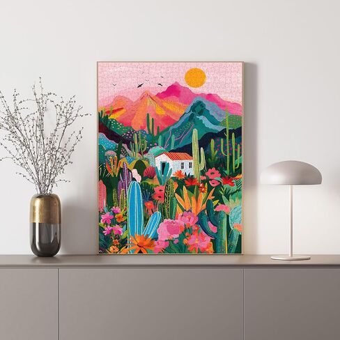 Landscape Puzzles for Adults 1000 Pieces, Flower Mountain Puzzle Art, Lake Scenic Jigsaw Puzzles for Adults in Saudi Arabia