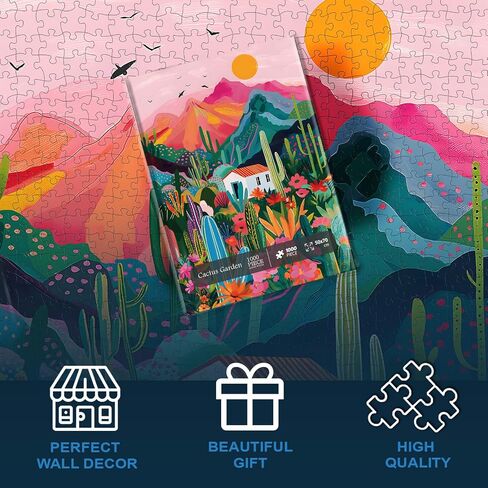 Landscape Puzzles for Adults 1000 Pieces, Flower Mountain Puzzle Art, Lake Scenic Jigsaw Puzzles for Adults in Saudi Arabia