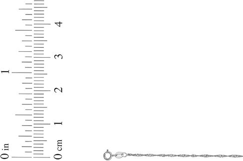 Floreo 14k White Gold .8mm or 1.1mm or 1.3mm or 1.8mm Singapore Chain Necklace in Kuwait