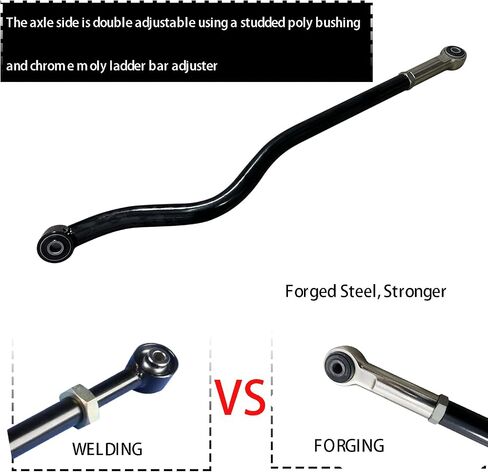 شريط المسار الخلفي المزور القابل للتعديل 0-6 "LIFT متوافق مع Jeep Wrangler JK 2007-2018 Forgen Forgening Trackbar Relivery 2WD 4WD COOL SUPENSISE KIT in Kuwait