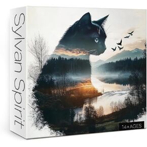 Magic Lion Cat Puzzles for Adults 1000 Pieces, Challenging Art Animal Kitten Landscape Jigsaw Puzzles, Cute Fantasy Kitty Snow Scenic Puzzle in Kuwait
