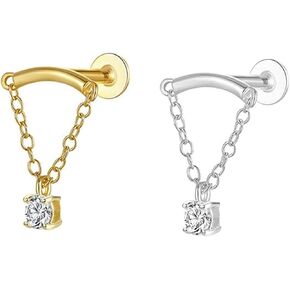 Hidden Helix arring dangle dangle drop tassel incring copper aricd arcens hidden arcing floating helix Jewelry in Saudi Arabia