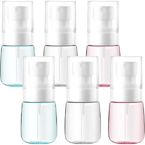 6 Pack 1oz 30ml Travel Spray Bottles TSA Approved - Leakproof Plastic Fine Mist Sprayers for Toiletries, Skincare & Plants, Portable Mini Sprayer Set with Secure Caps & Assorted Colors in Saudi Arabia