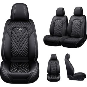 Car Seat Covers for Dodge Promaster 2014-2024, Comfortable, Durable Leather Seat Cover, All Weather Sports Automotive Seat Protectors(2 Seats, Gray Black) in Kuwait
