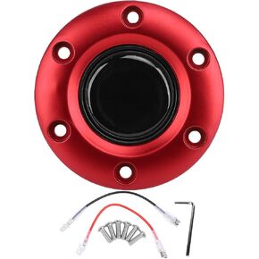 6 Hole Steering Wheel Center Cap Upgrade,No Tool Installation,Improve Grip and Comfort for Nardi or VERTEX Steering Wheels, ABS Material (BLACK) in Kuwait