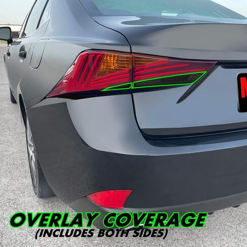 SlickMod PreCut Vinyl Smoke Tint for 2017-2020 Lexus is 200t 300 350 Reflector (35% Light Smoke, 5. Reflector) in Saudi Arabia