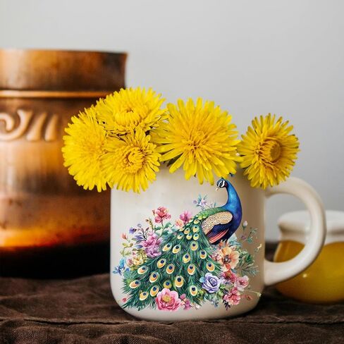 GLOBLELAND 18 Sheets Fantasy Dragon Transfer Stickers 3.9x3.6inch Magic Flower Colorful Decal Castle Rub on Transfer for Furniture Vase Glass Art Crafts Decorations in Kuwait