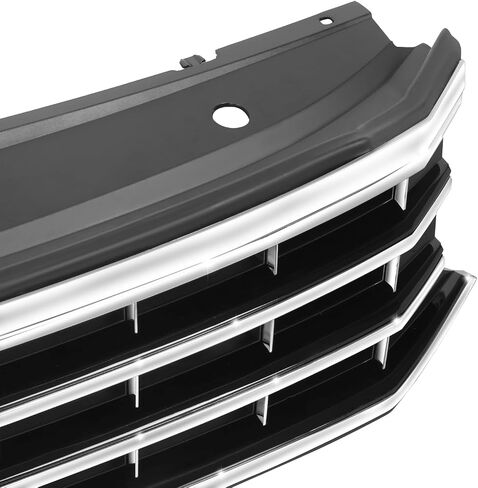 شواية شبكة بفتحة شارة سوداء على طراز المصنع من DNA MOTORING متوافقة مع 06-10 VW Passat، Chrome، OEM-GR-VW1200147 in Saudi Arabia