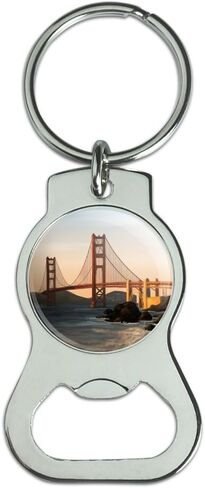 GRAPHICS & MORE Golden Gate Bridge San Francisco Chrome Metal Bottle Opener Keychain in Saudi Arabia
