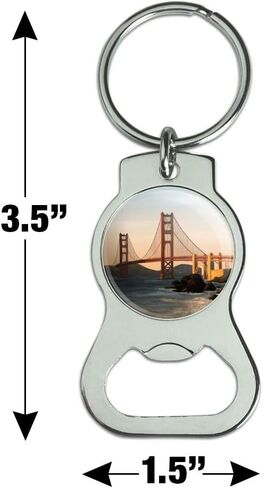 GRAPHICS & MORE Golden Gate Bridge San Francisco Chrome Metal Bottle Opener Keychain in Saudi Arabia