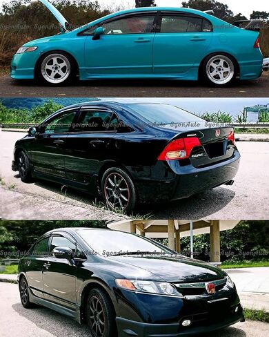 FITS 2006-2011 Honda Civic Sedan JDM 3D Wavy Mugen Style Window Visor RAIN Guard in Saudi Arabia