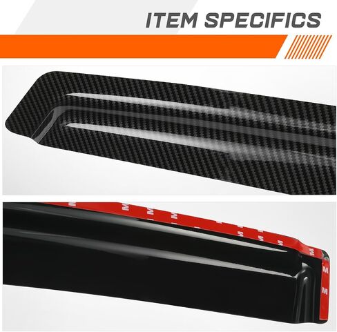 PM PERFORMOTOR 2Pcs Side Window Visors Deflector Compatible with 1998-2002 Honda Accord Coupe, Carbon Fiber Pattern Style, Black (Tape-On) in Saudi Arabia