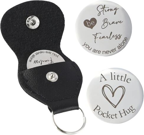 4 قطع الجيب عناق الرمز المميز 4 أجهزة كمبيوتر بوس السلاسل الجلدية مفتاح ، علامة عملة رموز مزدوجة الجانبين ، هدية رعاية لأفراد السرطان in Kuwait