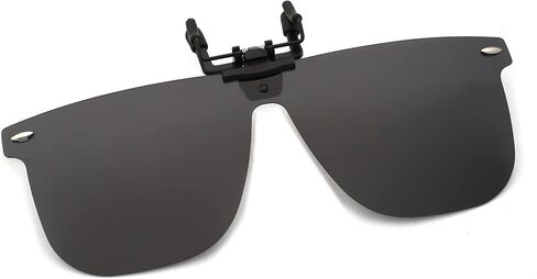 JM Polarized Clip on Sunglasses One Piece Rimless Flip up Mirrored Lenses for Driving in Saudi Arabia