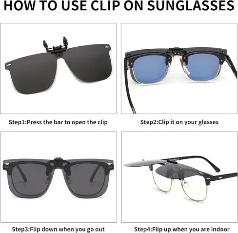 JM Polarized Clip on Sunglasses One Piece Rimless Flip up Mirrored Lenses for Driving in Saudi Arabia