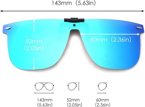 JM Polarized Clip on Sunglasses One Piece Rimless Flip up Mirrored Lenses for Driving in Saudi Arabia