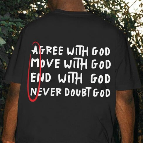 Christian Shirts for Men Inspirational God Shirt Religious Faith Tshirt Oversized Jesus Bible Verse Graphic Tee Top in Kuwait