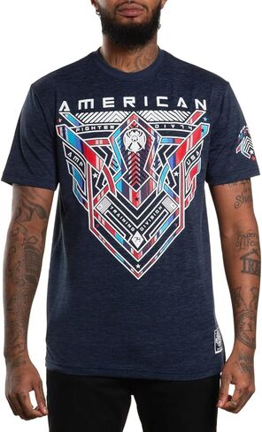 American Fighter Men's Premium T-Shirt, Short Sleeve Graphic Tee, Black, Crew Neck in Kuwait