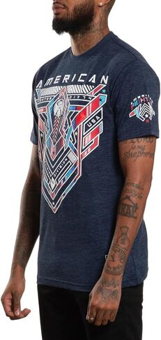 American Fighter Men's Premium T-Shirt, Short Sleeve Graphic Tee, Black, Crew Neck in Kuwait