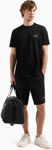 Armani Exchange Men's A|x Small Black and Gold T-Shirt in Saudi Arabia