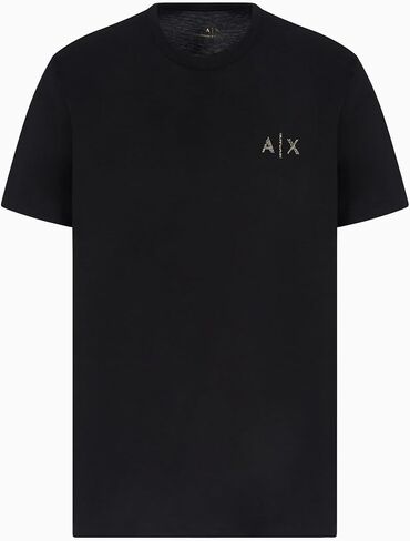 Armani Exchange Men's A|x Small Black and Gold T-Shirt in Saudi Arabia