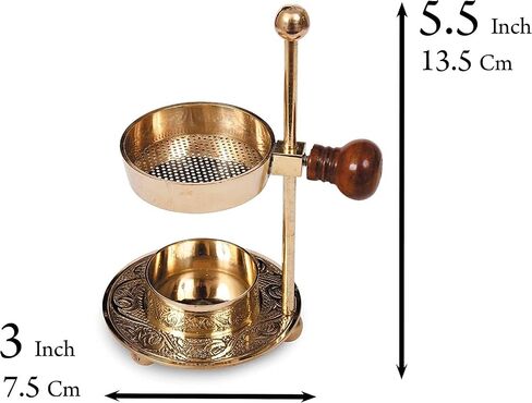 RSGM Brass Incense Resin Adjustable Burner Unleash The Aromatic Power, 5.5 Inch in Saudi Arabia