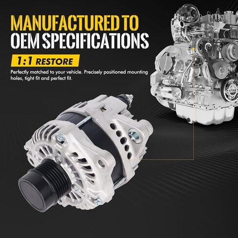 KUSATEC 4801490AA NEW ANDLINATOR متوافق مع Dodge Journey 2009 2010 2011 2012 2013 2014 2015 2017 2017 2018 2019 2020 ؛ 12V 160A استبدال OE 11440N A2TX0281 in Saudi Arabia