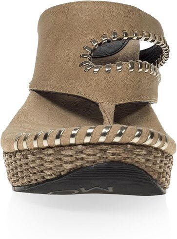 Modzori Tita Women's Mid Wedge Reversible Sandal Black/Beige 6 in Saudi Arabia
