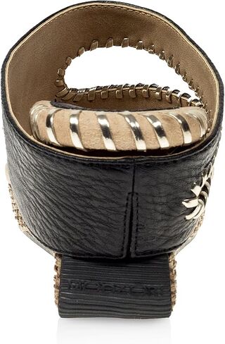 Modzori Tita Women's Mid Wedge Reversible Sandal Black/Beige 6 in Saudi Arabia