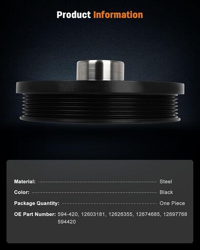 OCPTY Harmonic Balancer Crankshaft Pulley Fit For Buick For Cadillac For Chevrolet For GMC For Pontiac For Saab For Saturn 2.8L 3.0L 3.6L Replace OE 12603181 12626355 in Saudi Arabia