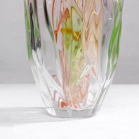 Glass Flowers Vase 9.3 inch Tall, Unique Crystal Vases for Tables Centerpieces, Vintage and Tulip Shape Large Vases Christmas Thanksgiving Gifts. in Saudi Arabia