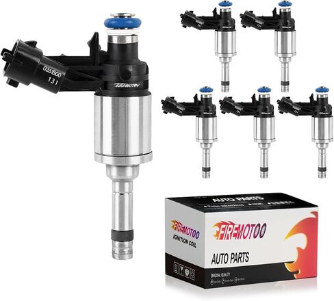 Fuel Injectors Pack of 6 Compatible with Buick Enclave 2012-2017 for Chevy Traverse 2012-2017 for GMC Acadia 2012-2016 Acadia Limited 2017 V6 3.6L Replace 0261500131 12634491 12663380 6 Holes in Saudi Arabia