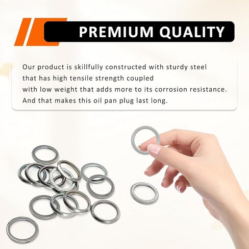 15 Gearcase Drain Plug Seal Washer Gaskets - Drain Screw Gaskets Compatible with Mercury Marine/Mercruiser Lower Unit Grease Gaskets Washer Drain Plug Seal 26-830749 8M0204693 in Kuwait