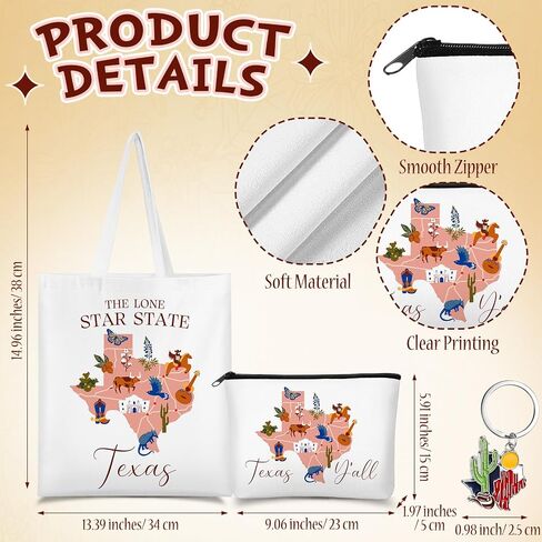 Chuangdi 4 PCS California Travel Gifts Set Canvas Bag Cosmetic Bag 16 Oz Pumbler and Keychain California City City Gifts for Traveler Friend Friend Lover Sister in Kuwait
