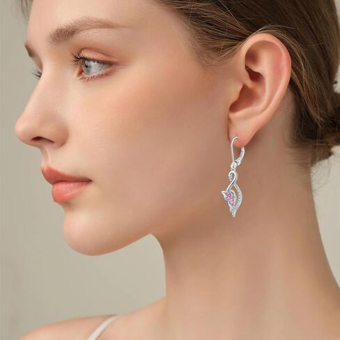 Butterfly Earrings for Women 925 Sterling Silver Leverback Infinity Dangle Earrings 5A Zircon Butterfly Jewelry Gifts for Her in Saudi Arabia