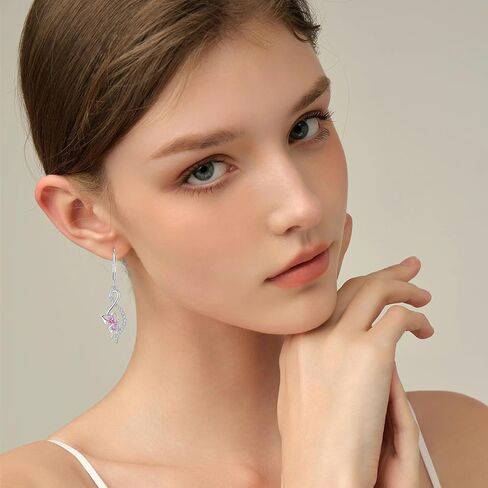 Butterfly Earrings for Women 925 Sterling Silver Leverback Infinity Dangle Earrings 5A Zircon Butterfly Jewelry Gifts for Her in Saudi Arabia