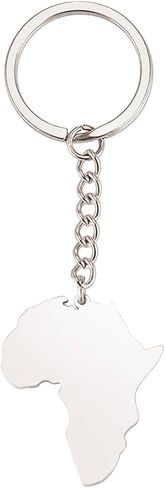 EUEAVAN Africa Map Keychain Map of Africa Country keyring African Tribal Keychain Africa Motherland Outline Ethnic Jewelry in Saudi Arabia