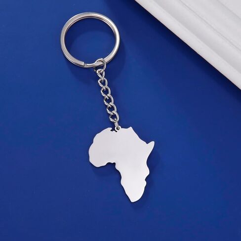 EUEAVAN Africa Map Keychain Map of Africa Country keyring African Tribal Keychain Africa Motherland Outline Ethnic Jewelry in Saudi Arabia