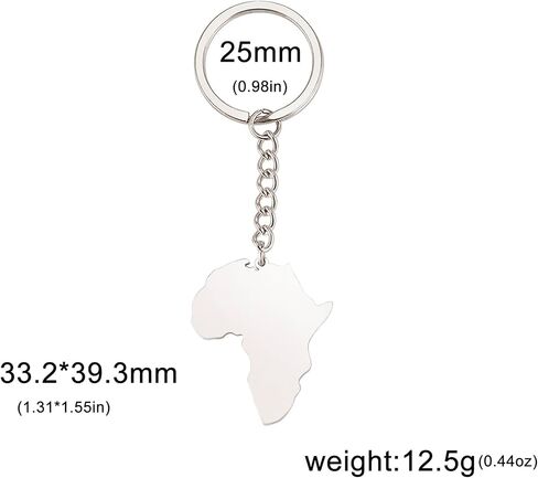 EUEAVAN Africa Map Keychain Map of Africa Country keyring African Tribal Keychain Africa Motherland Outline Ethnic Jewelry in Saudi Arabia