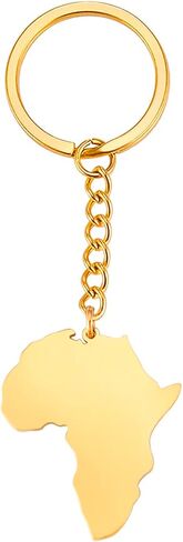 EUEAVAN Africa Map Keychain Map of Africa Country keyring African Tribal Keychain Africa Motherland Outline Ethnic Jewelry in Saudi Arabia