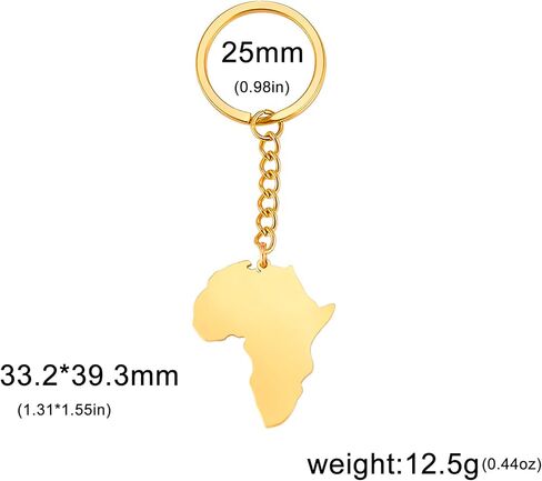 EUEAVAN Africa Map Keychain Map of Africa Country keyring African Tribal Keychain Africa Motherland Outline Ethnic Jewelry in Saudi Arabia