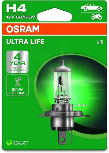 Osram Ultra Life ، H7 ، مصابيح المصابيح الأمامية الهالوجين ، صندوق طي معلق (مصباحان) ، أبيض in Saudi Arabia