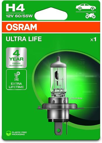Osram Ultra Life ، H7 ، مصابيح المصابيح الأمامية الهالوجين ، صندوق طي معلق (مصباحان) ، أبيض in Saudi Arabia