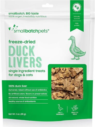 smallbatch Freeze-Dried Liver Treats for Dogs & Cats – Single-Ingredient, Protein-Rich, All-Natural Snacks – 100% Humanely Sourced – No Additives or Preservatives – (3.5 oz, Chicken) in Kuwait