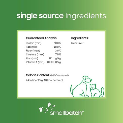 smallbatch Freeze-Dried Liver Treats for Dogs & Cats – Single-Ingredient, Protein-Rich, All-Natural Snacks – 100% Humanely Sourced – No Additives or Preservatives – (3.5 oz, Chicken) in Kuwait